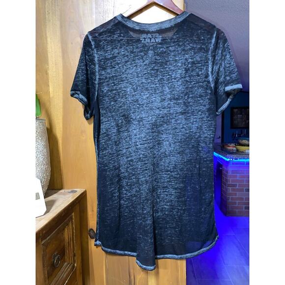 Star Wars Darth Vader Retro Sun/Moon Burnout sheer Black T-Shirt Women’s Size XL - Picture 3 of 4